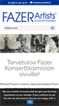 Mobile Screenshot of fazerartists.fi